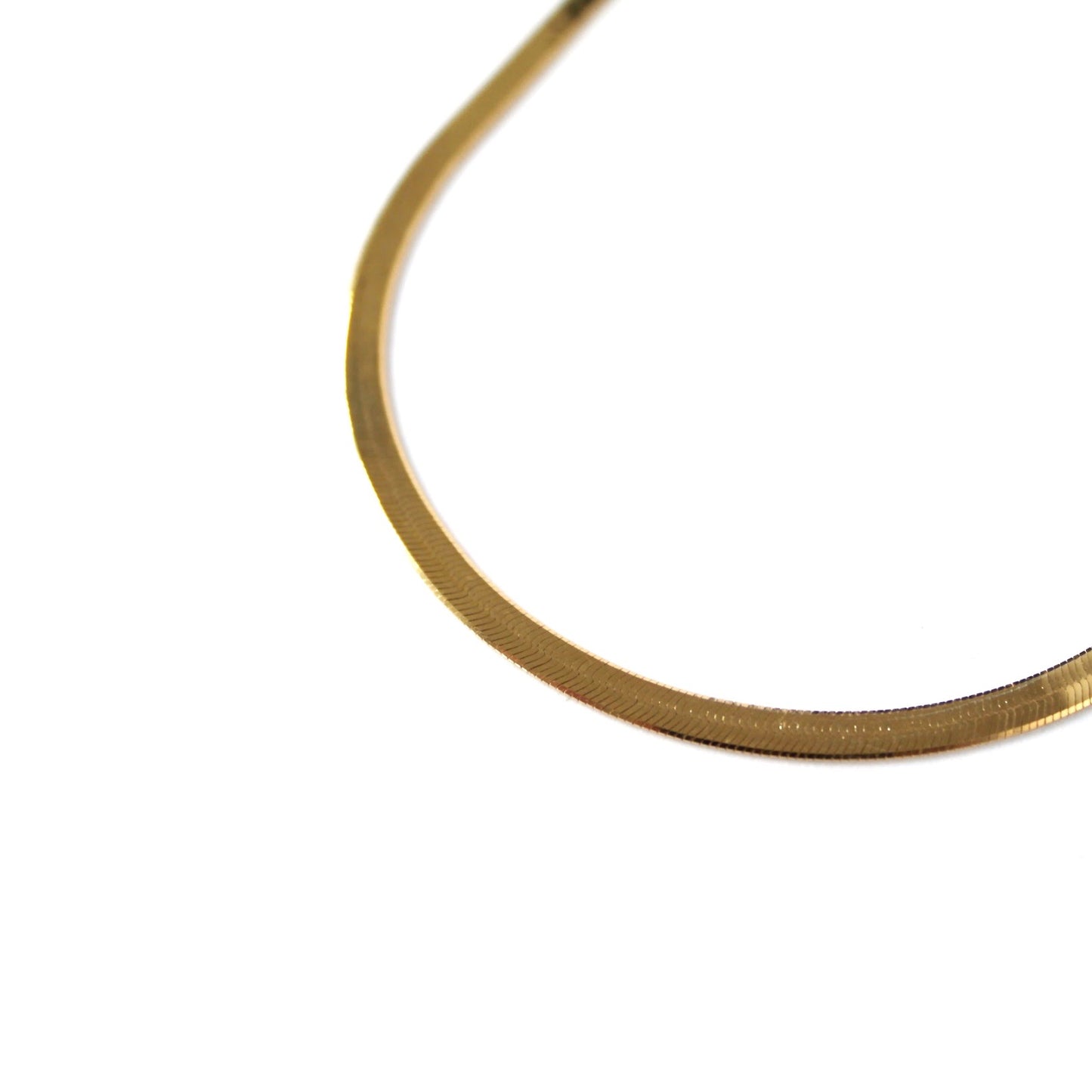 The Fortitude Herringbone Necklace - Gold - 16"