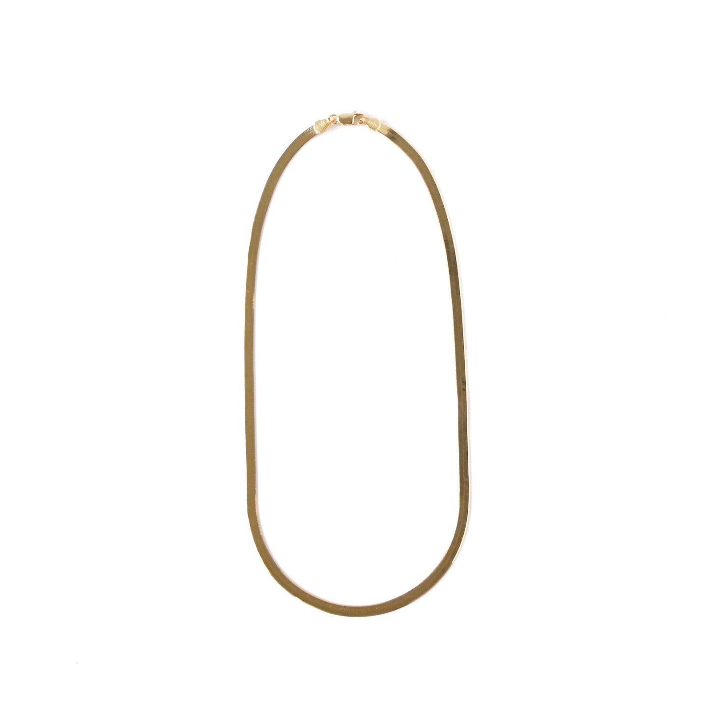 The Fortitude Herringbone Necklace - Gold - 16"