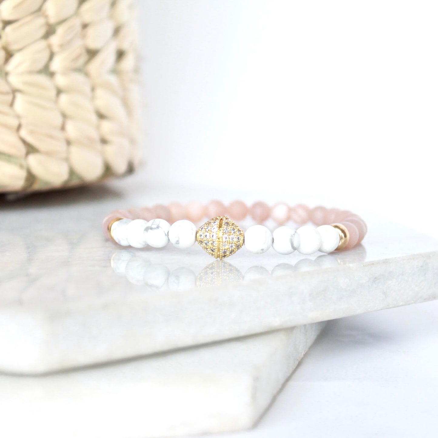 The Glow Up Bracelet - Pink Moonstone