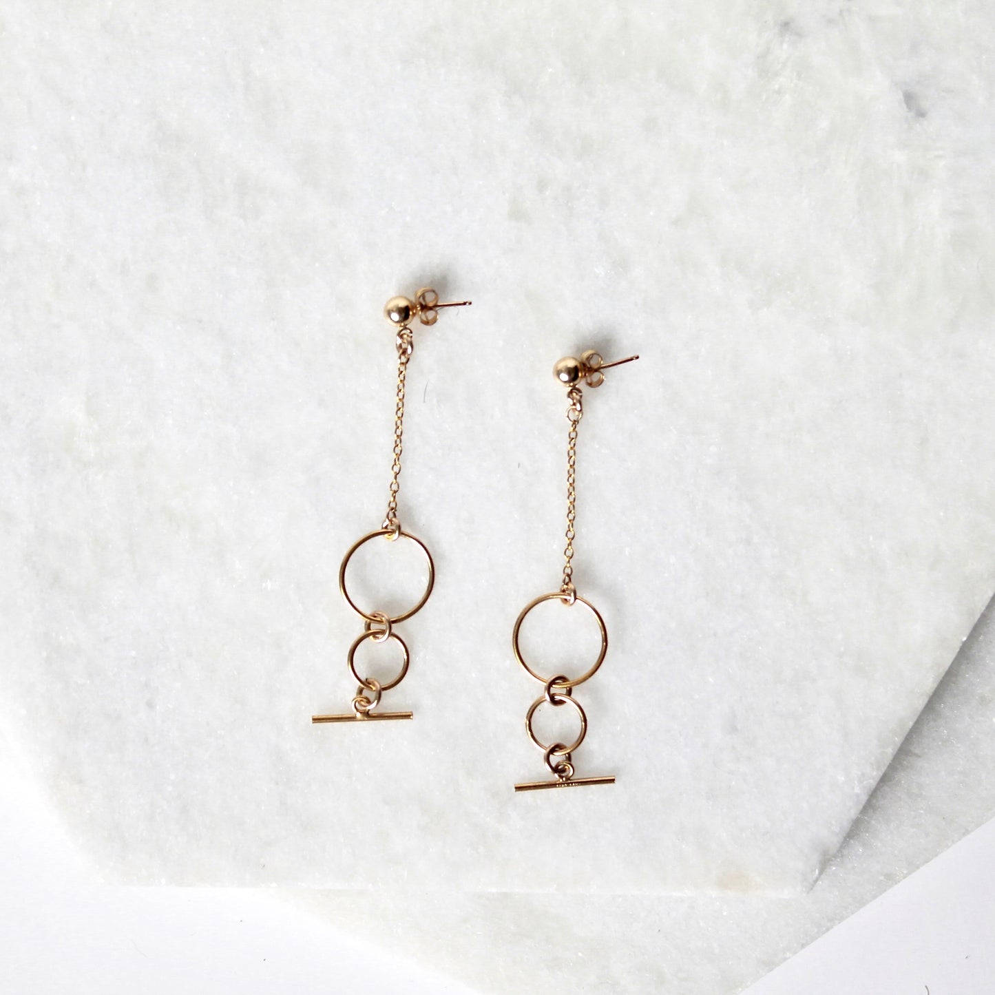 Double Hoop Toggle Earrings