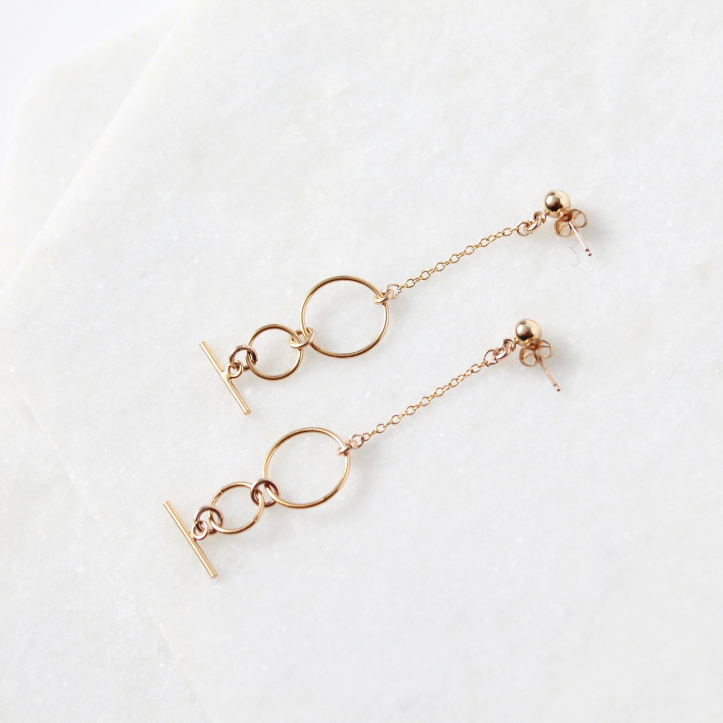 Double Hoop Toggle Earrings