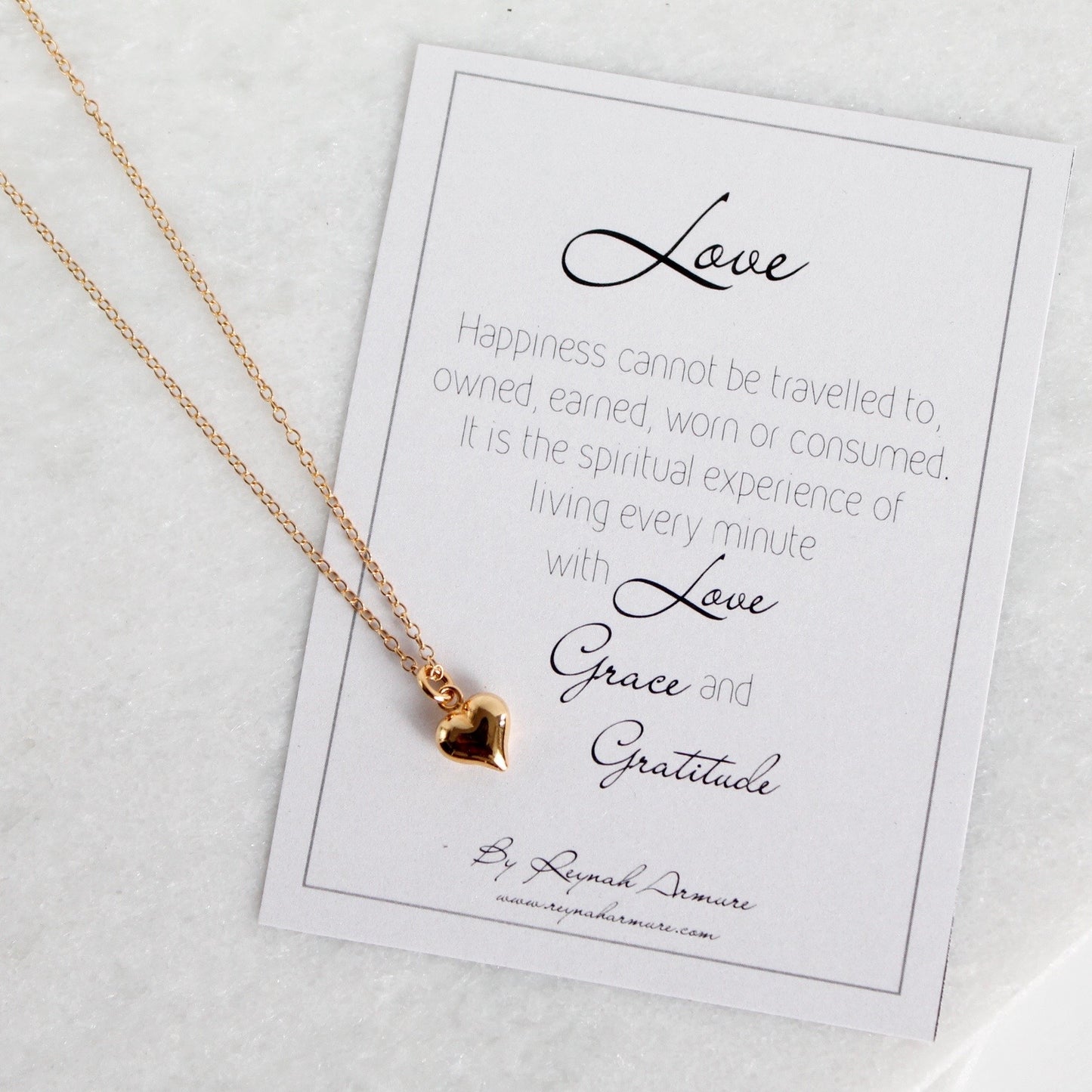 Love Solid Heart Necklace