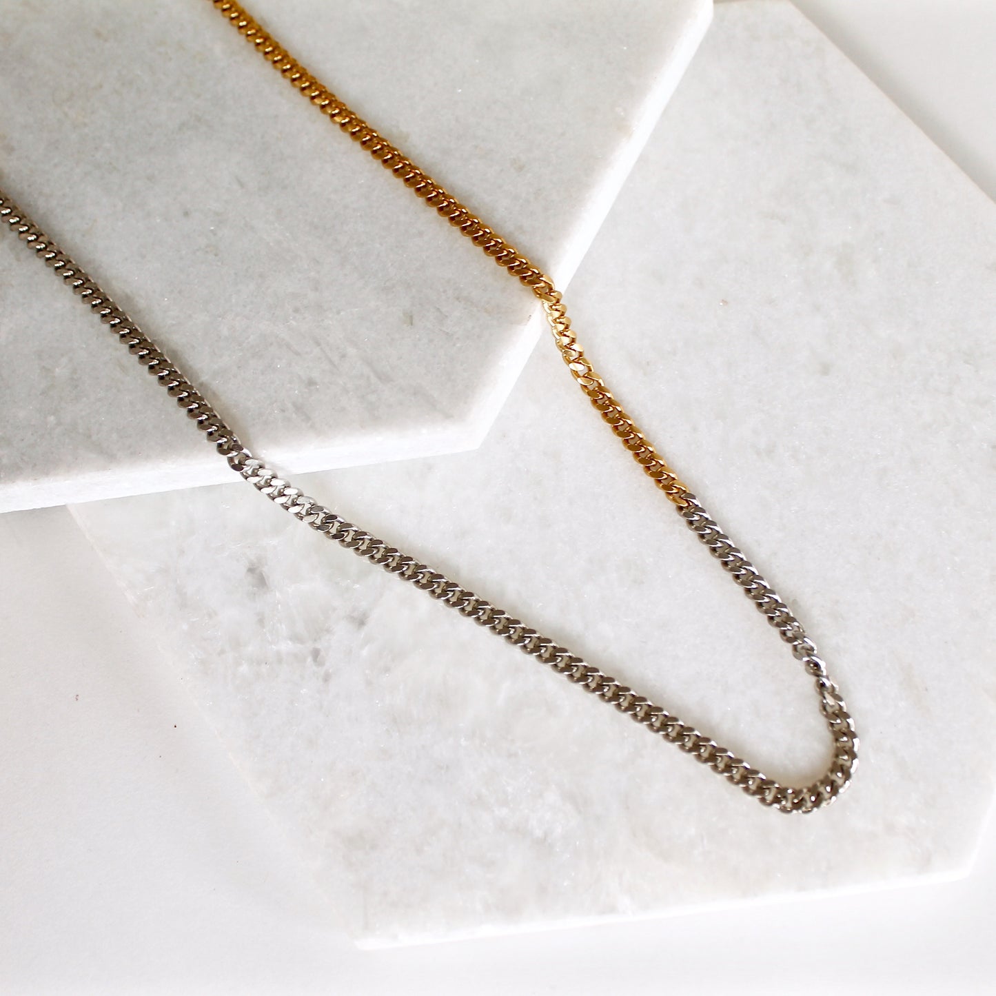 Ombre Cuban Link Chain Necklace - Thin