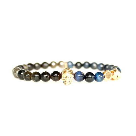 Oaxaca Skull Gold Bracelet