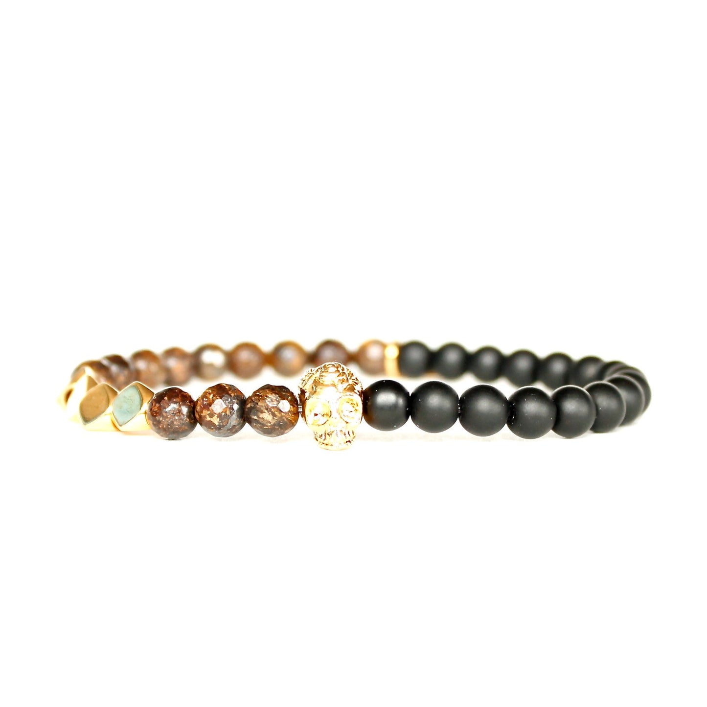 Oaxaca Skull Gold Bracelet