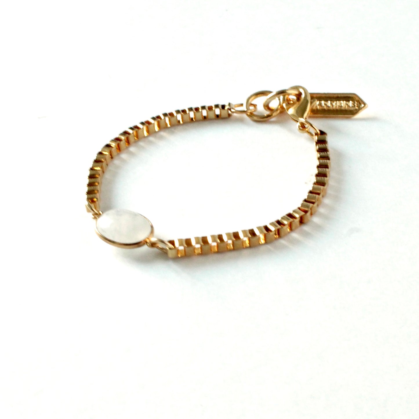 Essence Moonstone Box Link Bracelet